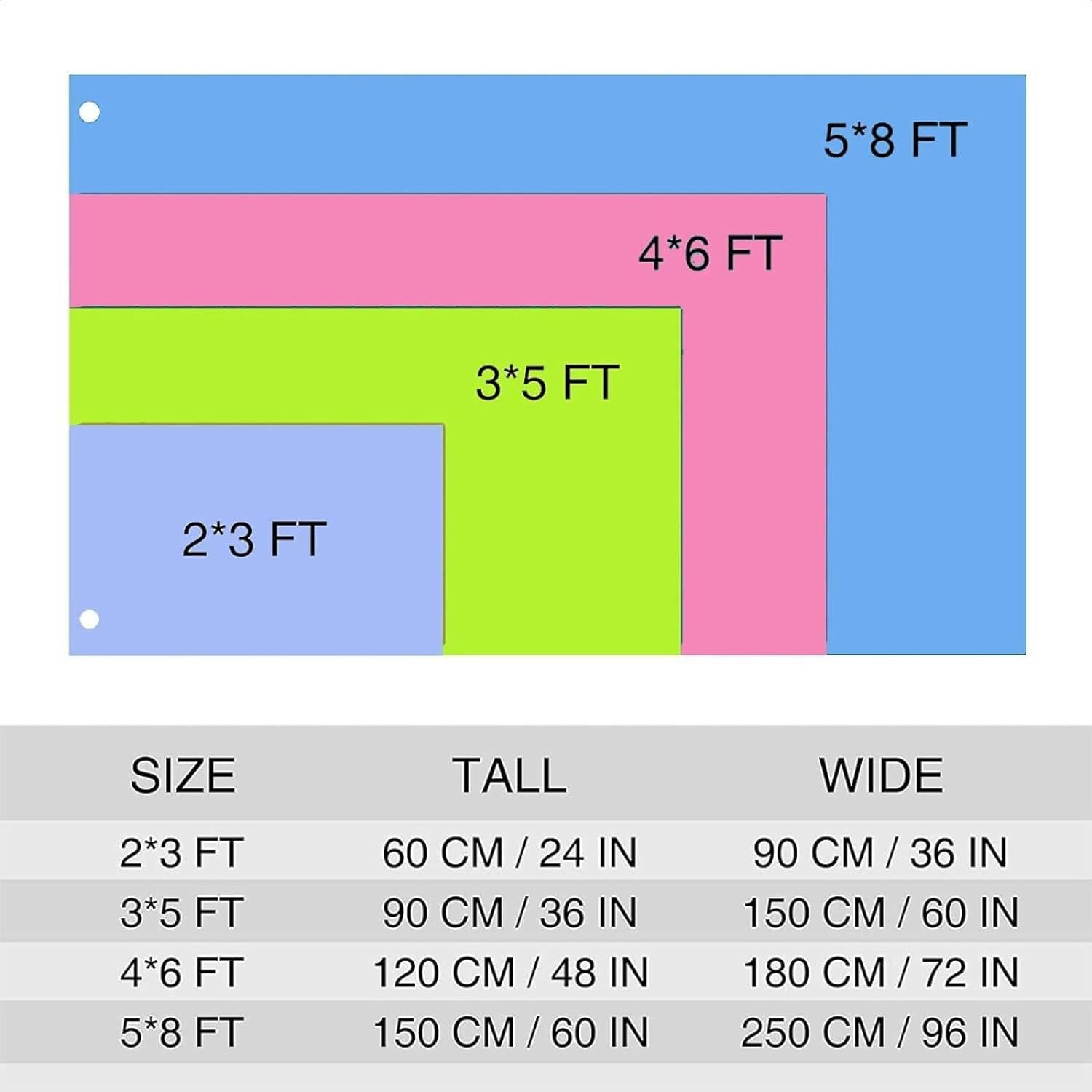 Flags are set for campaign ads, flag sizes are set for design flag factories.