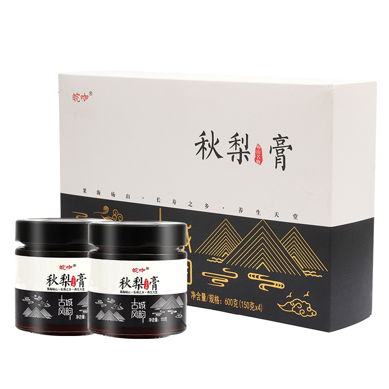 皖咖 秋梨膏 150g*4罐 禮盒裝廠家直銷