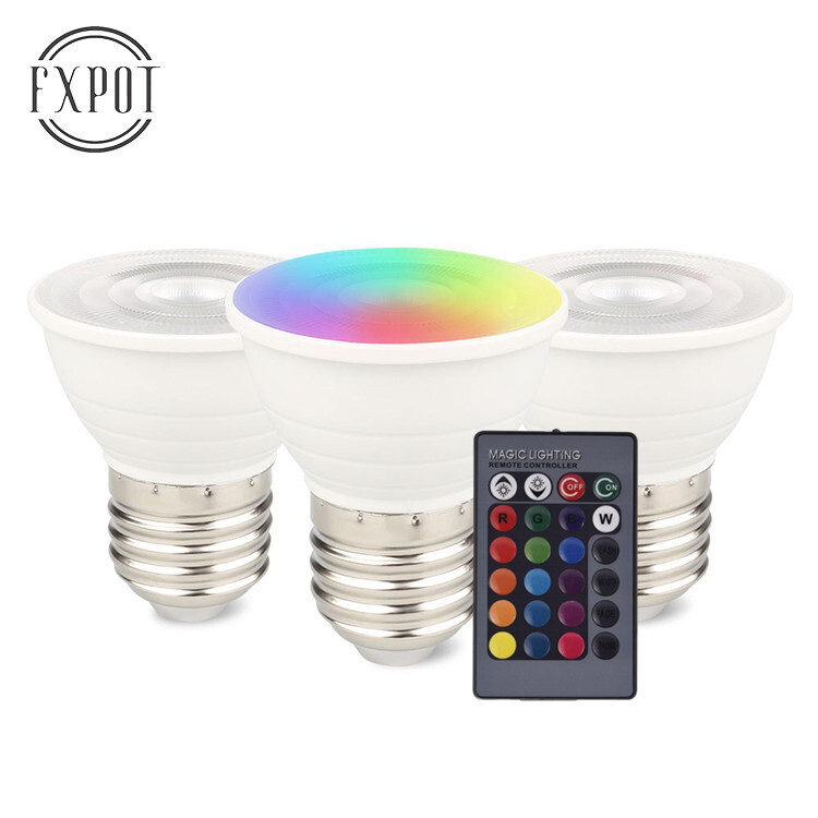 The manufacturer's distribution of the LED cup smart-controlled ragb seven-colored light for GU10 E27 conceiving.