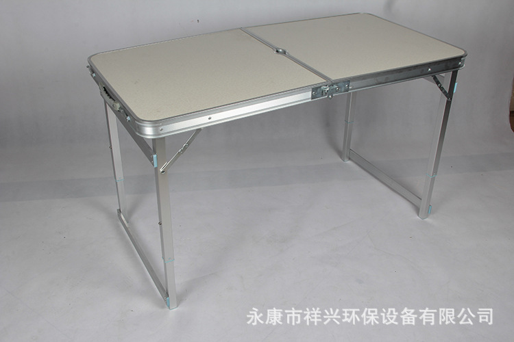 Cross-border portable long table folding aluminium table rectangular hand-held table outdoor camping table