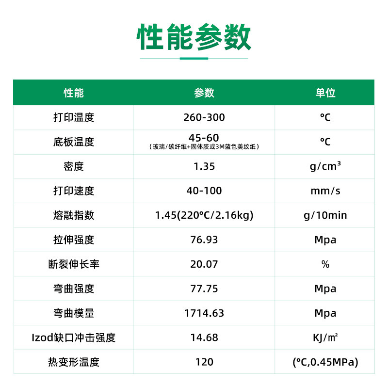 易生eSUN ePA-GF 尼龙玻纤3D打印机耗材材料1.75mm 1KG