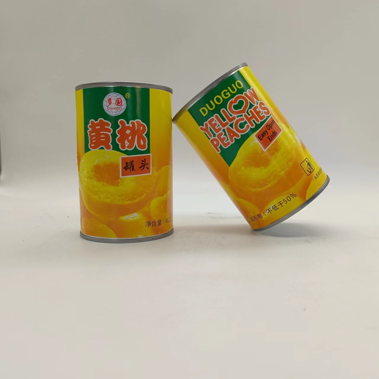 多國 韓文黃桃罐頭425g*12罐  水果罐頭休閒零食廠家直銷