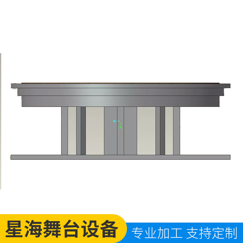 Direct-to-stage mechanical equipment with a 9-metre diameter load of 360 degrees electric rotation stage