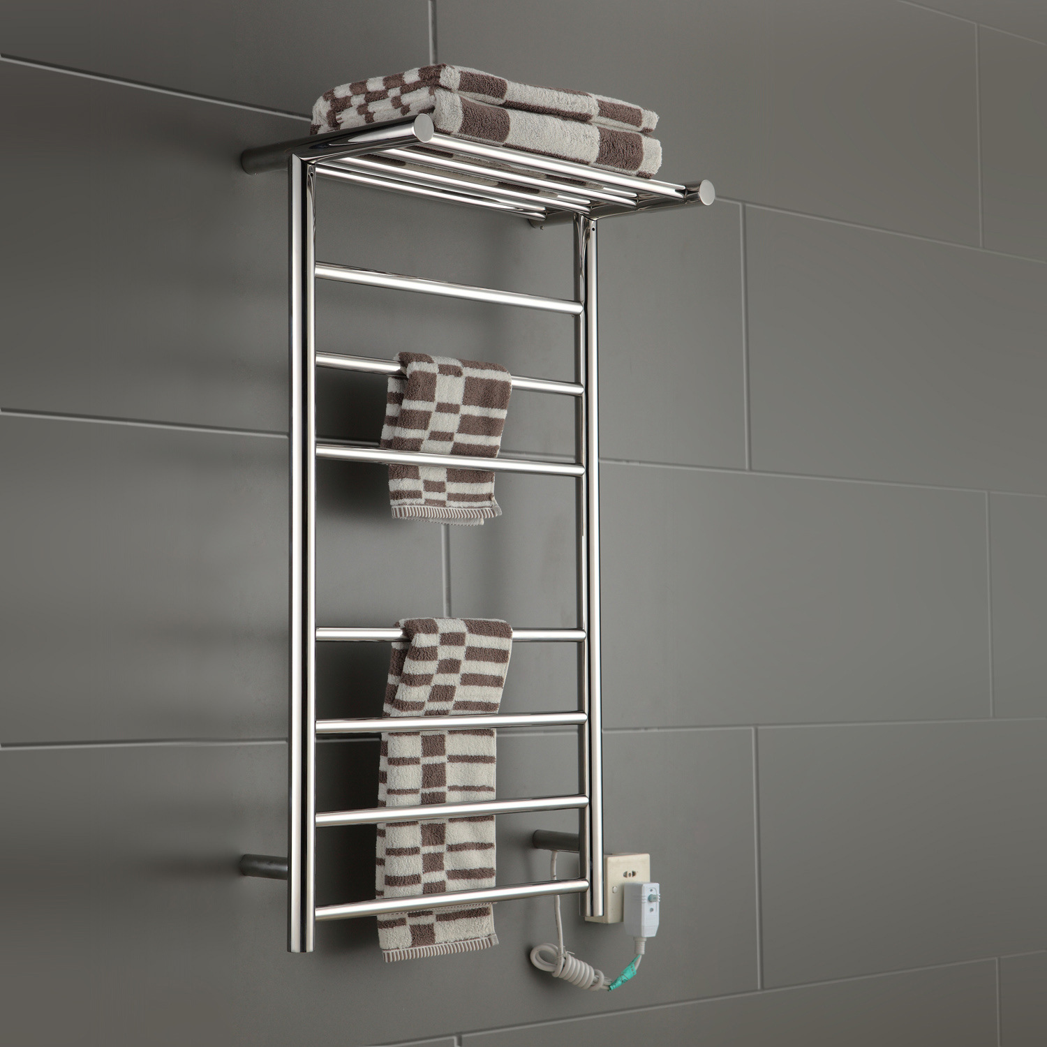 ONDA. Giá treo khăn điện thông minh WARMER bằng thép không gỉ dùng cho phòng tắm, máy sấy khăn