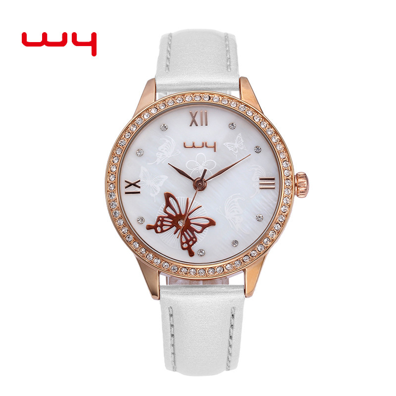 One of the factory's classic butterflies-skinned women's fair and brief leisure women's watches.