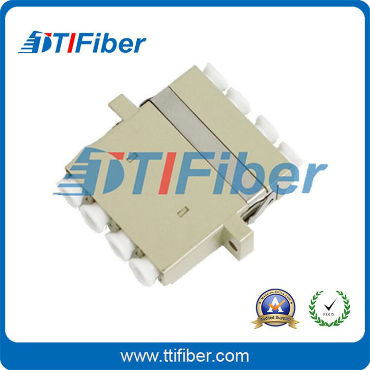 厂家直销 LC-LC多模四联适配器 光纤法兰盘 LC光纤藕合器 可按需