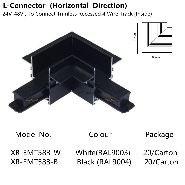 New sharp track M35 4-line low-pressure embedded frame-free magnetic insulation orbit with L-type connector level