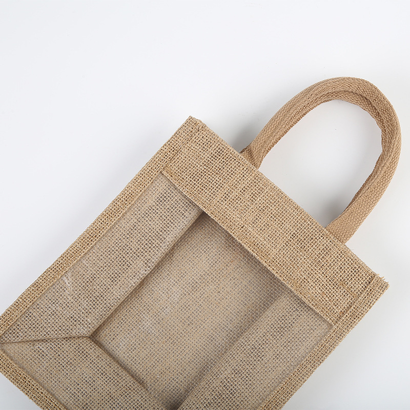 Sack bag muji unprinted jute bag handbag coated make-up wholesale