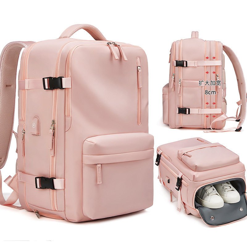 Fashion packs for girls travelling with light and short baggage bags dry and wet, two-capped shoulder packs for leisure students