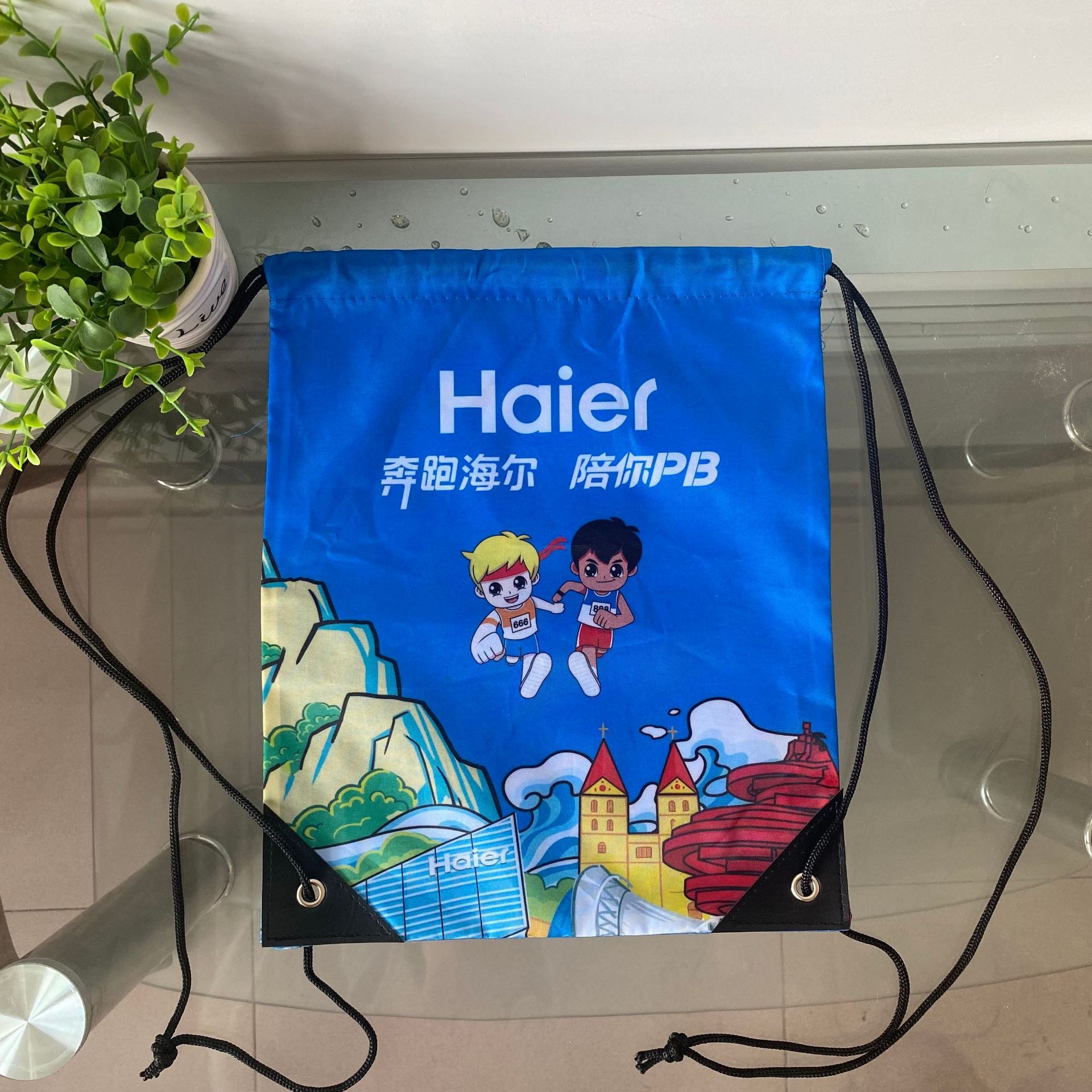 옥외 마라톤 두 배 Shouldered 인쇄 부대를 위한 광고에 있는 환경 장비의 환경 배급에 있는 훈련