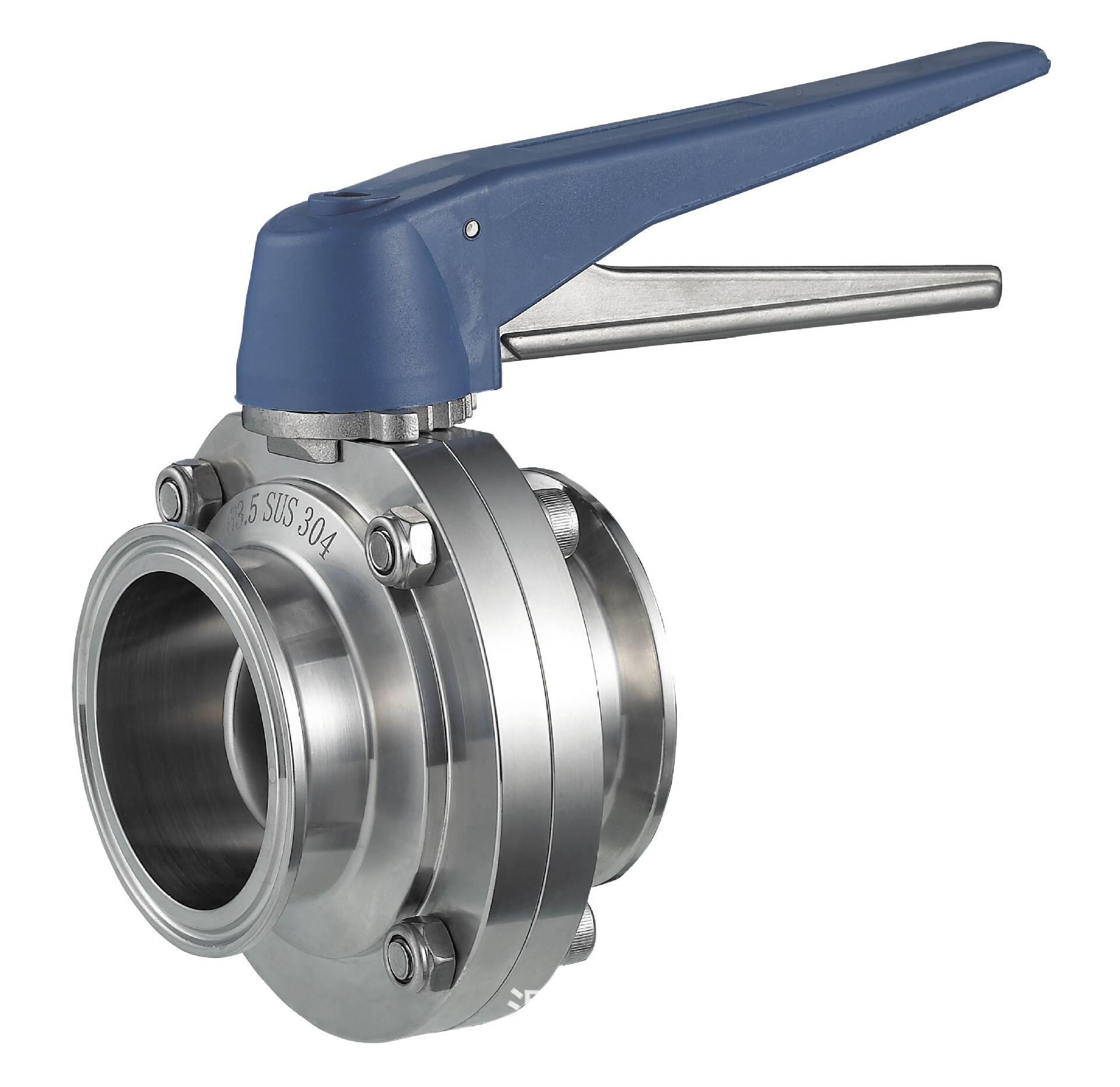 NUOMENGN 304 Rusty steel fast-loading butterfly valves/sanitary card-sized butterfly valves/ stainless steel manual butterfly valves