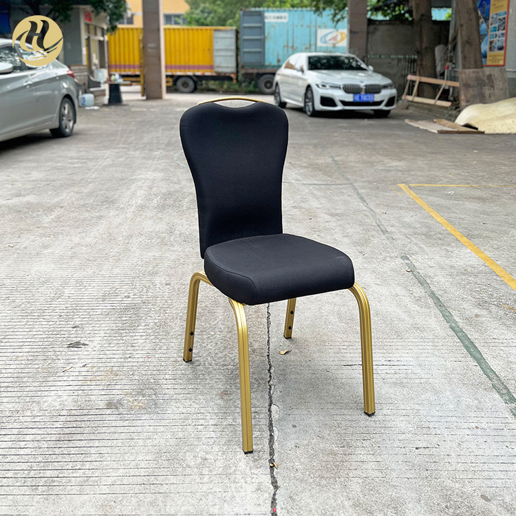 Fuoshan factory furniture distribution, hotel restaurant aluminum alloy party chair, wedding hall VIP dining chair.