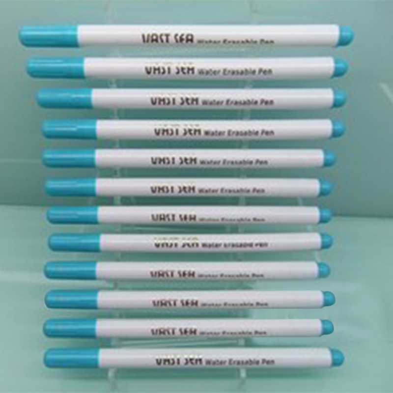 Wholesale of aqueous pen and acoustic tailor markings of a colored pen, a water solution at the point where the water disappears