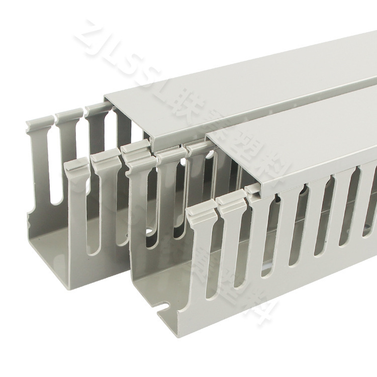 United plastic PVC slots, gray blue. Quality flame-retarding circuit cabinets at 100 mm.