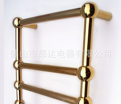 ONDA. ấm áp 304 thép không rỉ, vàng PVD, IP55 lò sưởi nóng, giá treo khăn hình cầu
