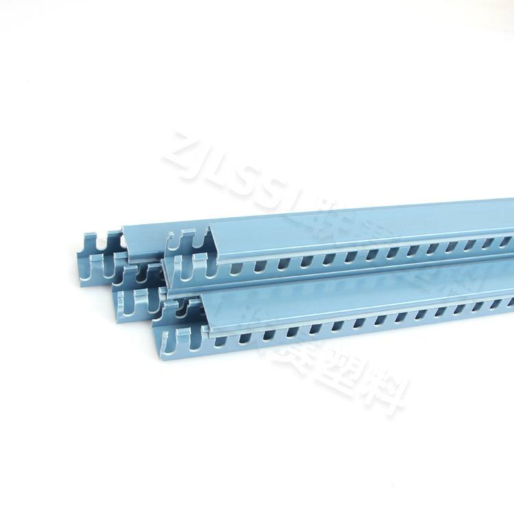 United plastic PVC slot, gray blue. Quality flame retardant slot.