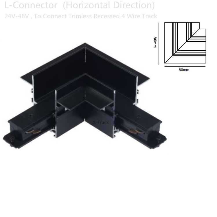 New sharp track M35 4-line low-pressure embedded frame-free magnetic insulation orbit with L-type connector level