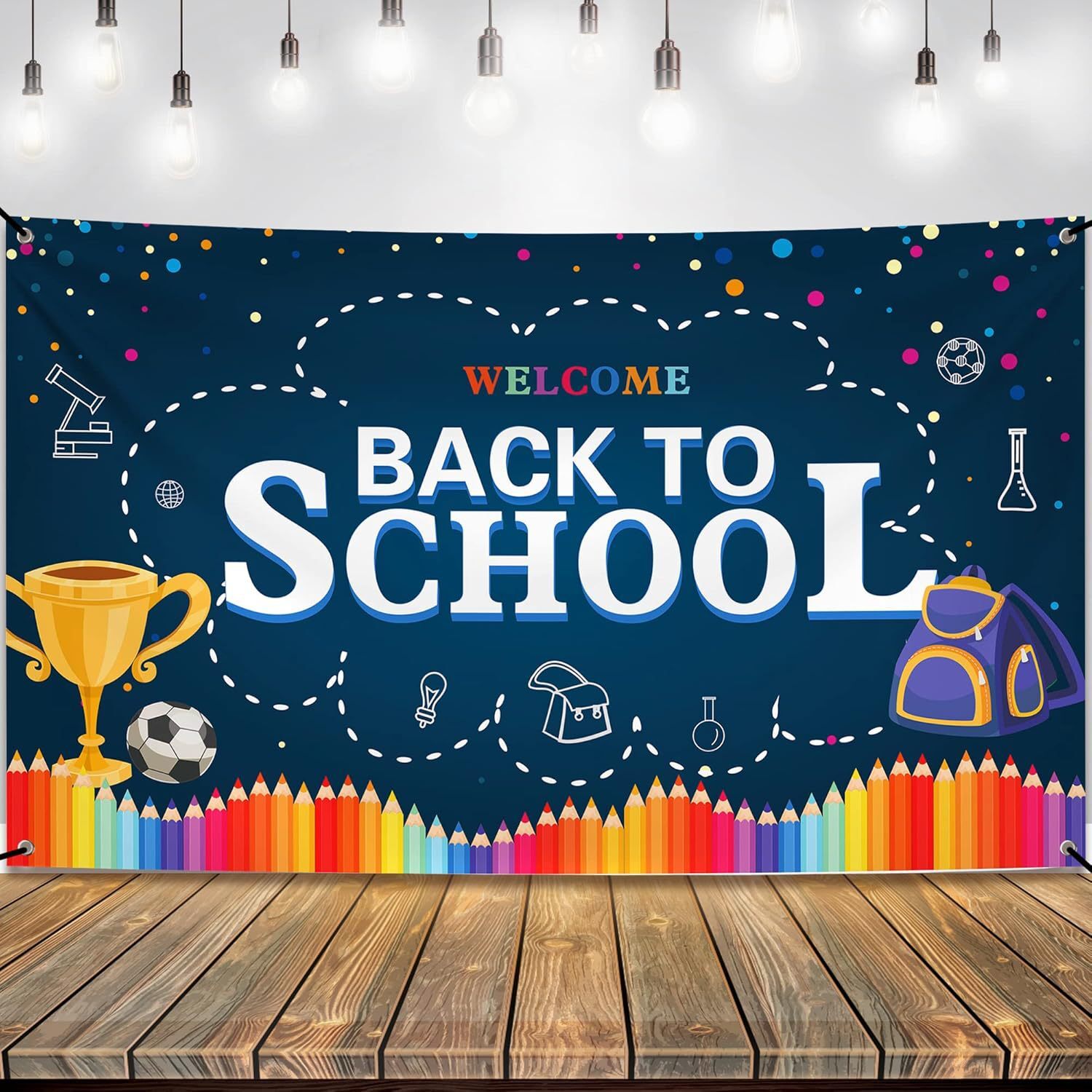 Back to school banner, size 110 x 180 cm.