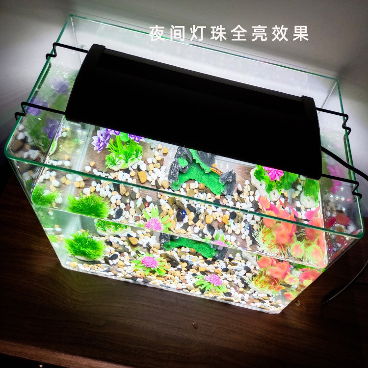 Cross-border timed lighting of LED stand-up fish bowls of landscape watergrass coral-scaved freshwater lamps