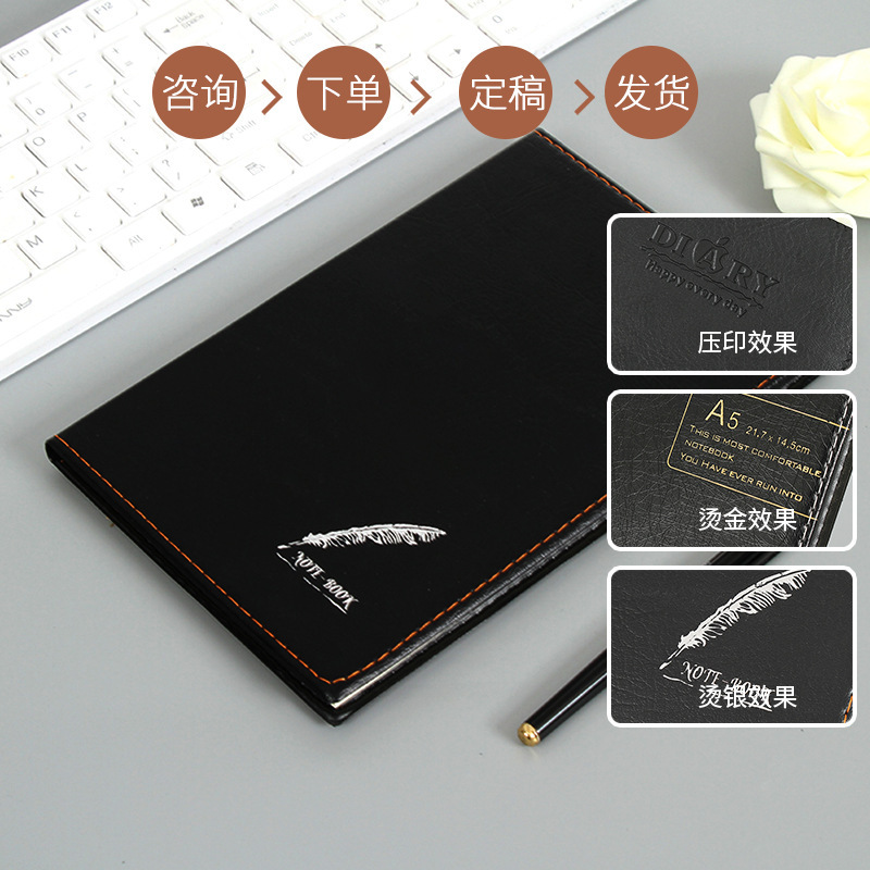 Wholesale of the notebook's cover book, short business book, A5 meeting transcript, journal appeal.