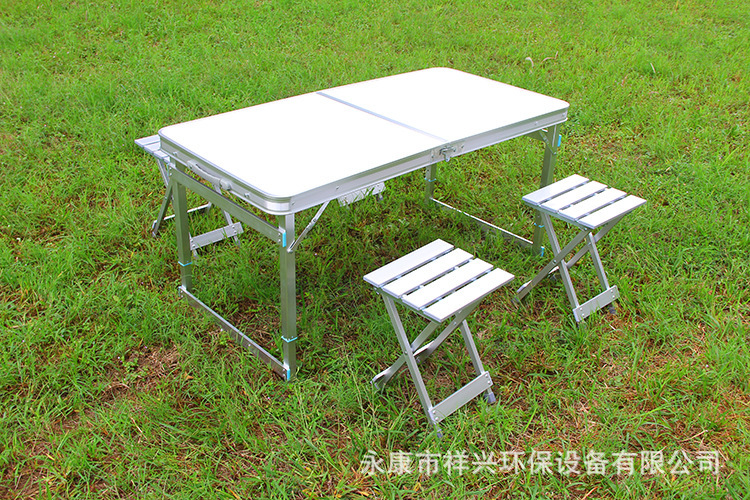 Cross-border portable long table folding aluminium table rectangular hand-held table outdoor camping table