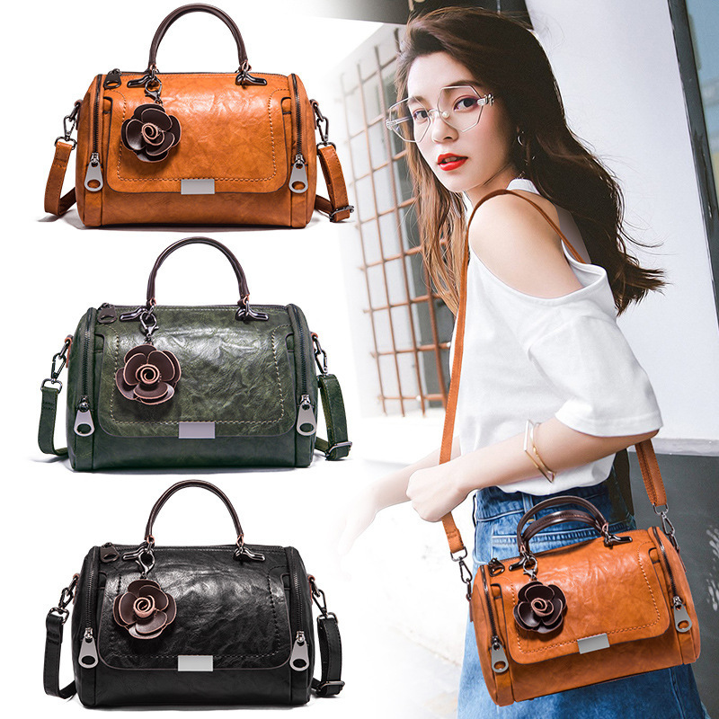 Cross-border specialty 2023 new Korean-style Boston 100-barrel pillow bag, one-shouldered handbag.