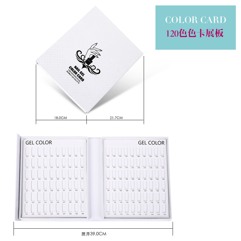 Top-of-the-mart card card display cardboard with 120 colours, 216 colours,308.