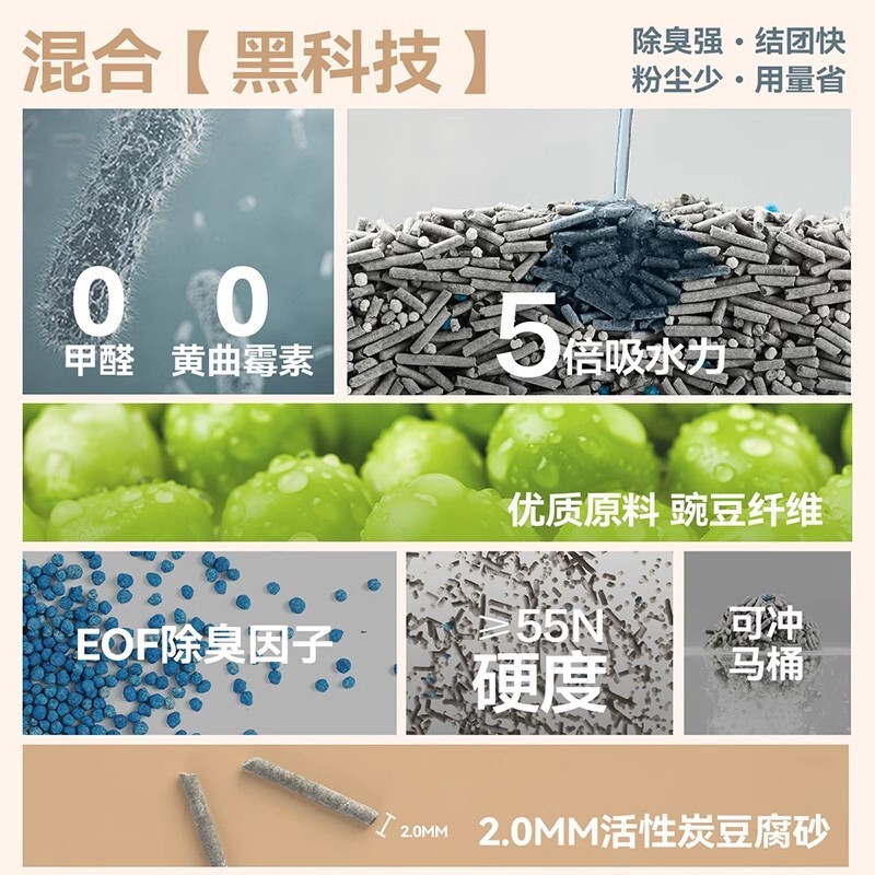 維利亞混合豆腐砂貓砂活性炭除臭低塵膨潤土包郵貓砂大批量囤貨裝