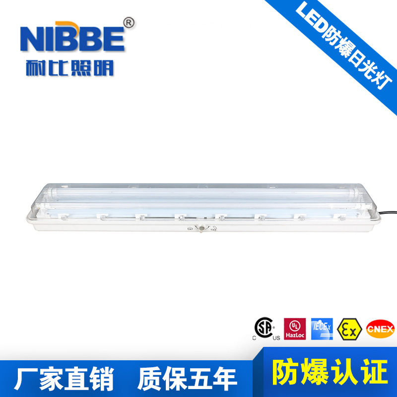 Blast-proof full plastic fluorescent lamps double-barrel blast-proof LED-3 full blast-proof plastic lamps