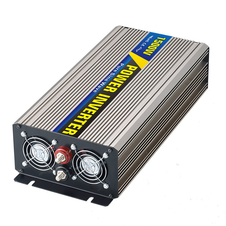 Photovoltaic solar home-borne pure sine wave reverser power 12V24V to 220V1500W converter