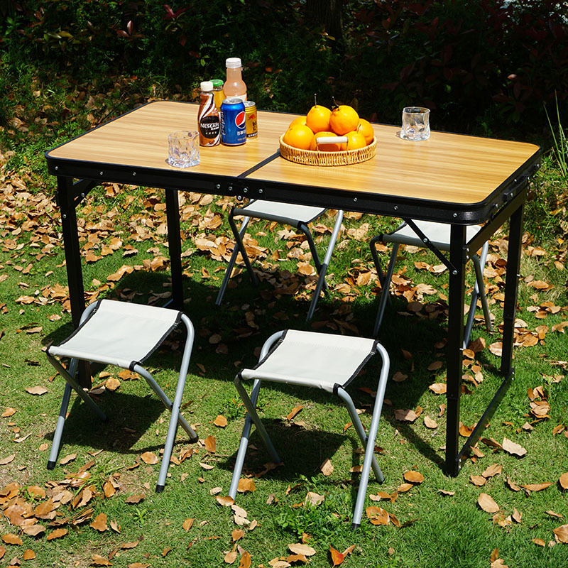 Aluminium hợp kim trại xếp hàng, bàn ăn picnic xách tay chuẩn bị, bàn xếp ngoài trời, phân phối chéo.