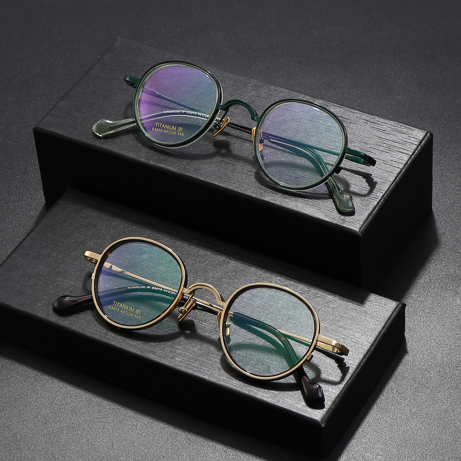 Designer's pure titanium glasses.