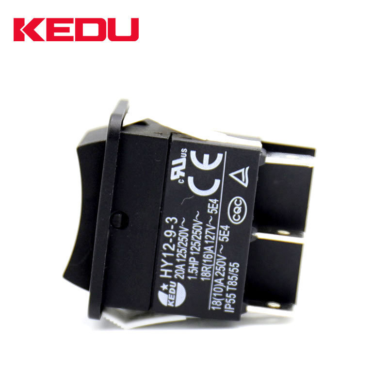 科都KEDU六腳船型開關HY12-9-3可帶防水罩器具工業弧型開關CE認證