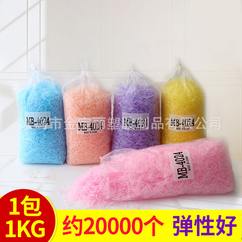 4024 Jell-O rubber bands, seven coloured general plastic rubber bands, creative new hairline wholesales.