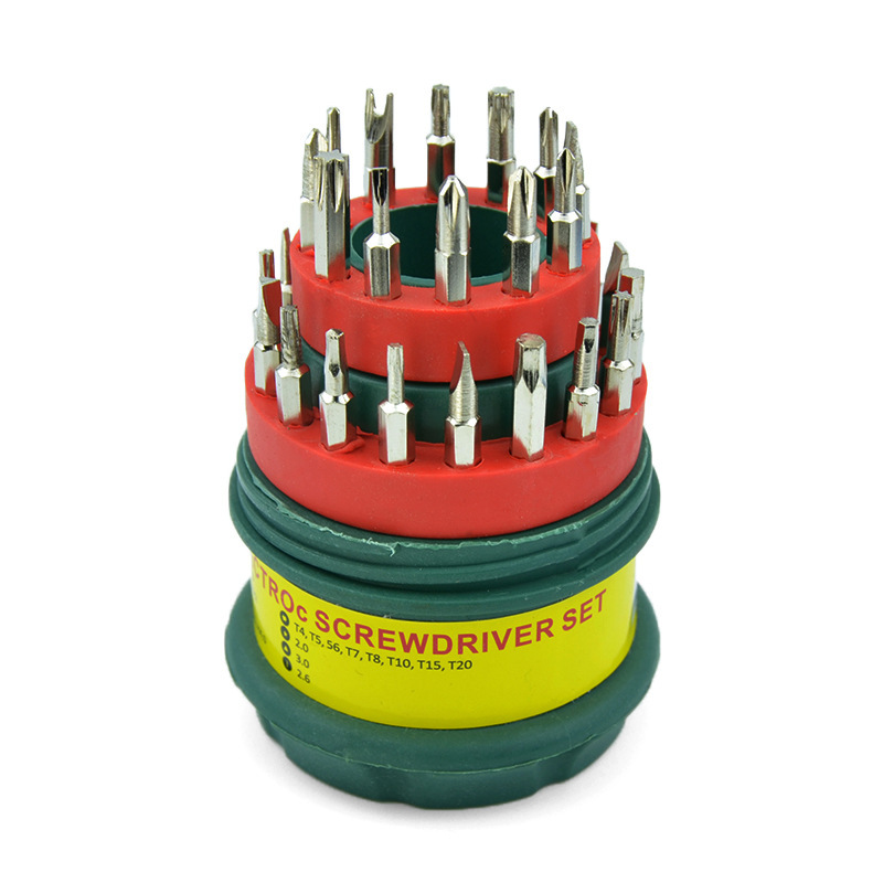 The 31 PC plaster screwdriver, multifunctional combination of screwdrivers.