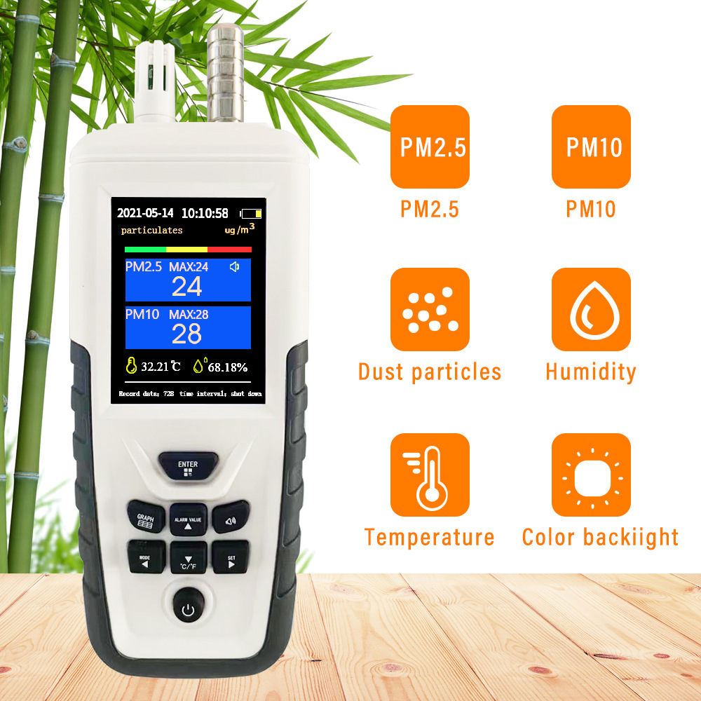 Portable multi-purpose gas detector for cross-border dust particle counter PM2.5 Temperature