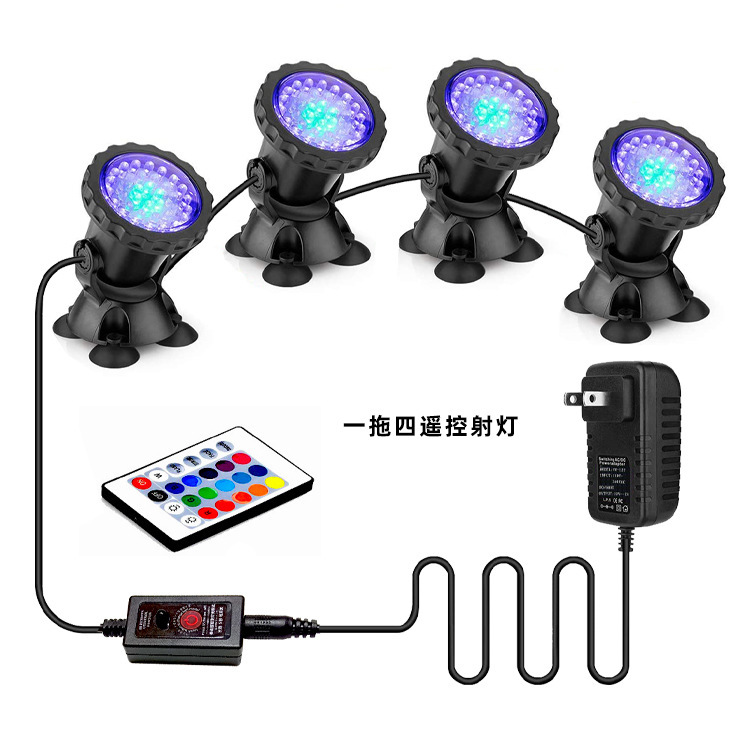 Thứ tự đèn LED từ xa điều khiển từ xa của cá-cylider chiếu sáng đèn rơm cao, ánh đèn sân dưới nước