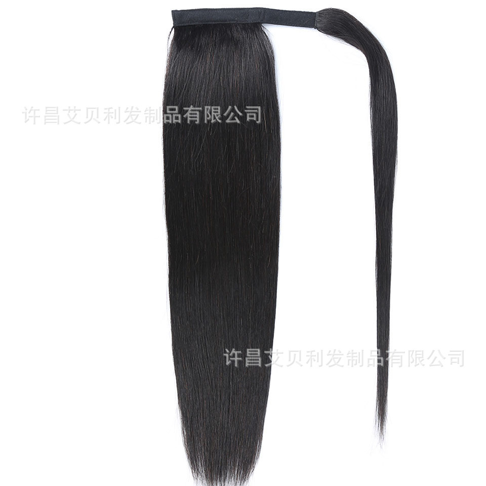 魔術貼馬尾 straight ponytail human hair clip magic ponytail