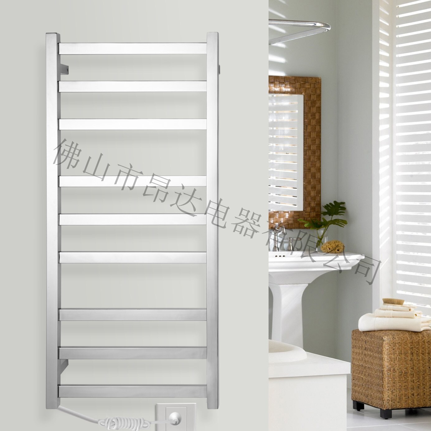 ONDA. thép không rỉ, khăn tắm nóng, khăn tắm nóng thông minh, khăn tắm.