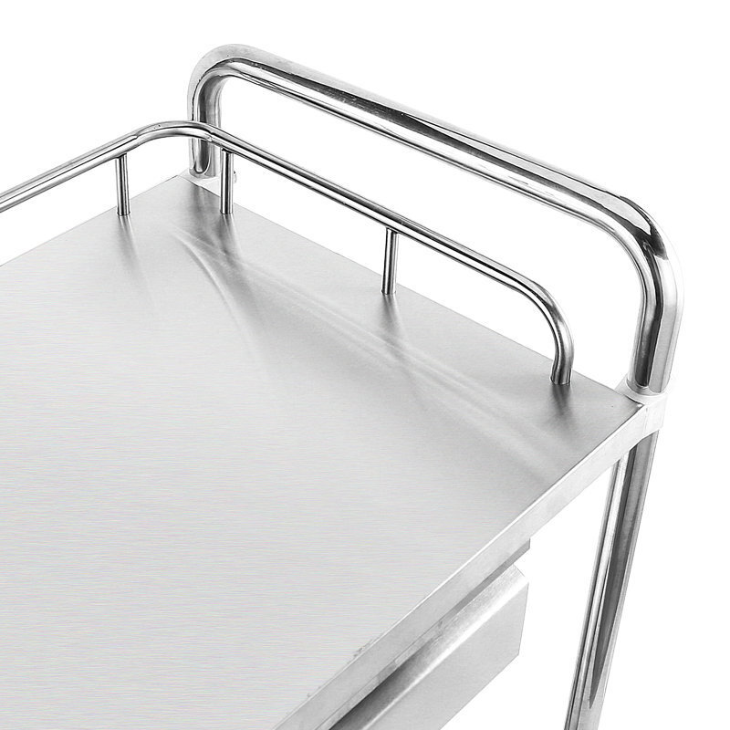 It's a company-owned, stainless steel cart for beauty change.