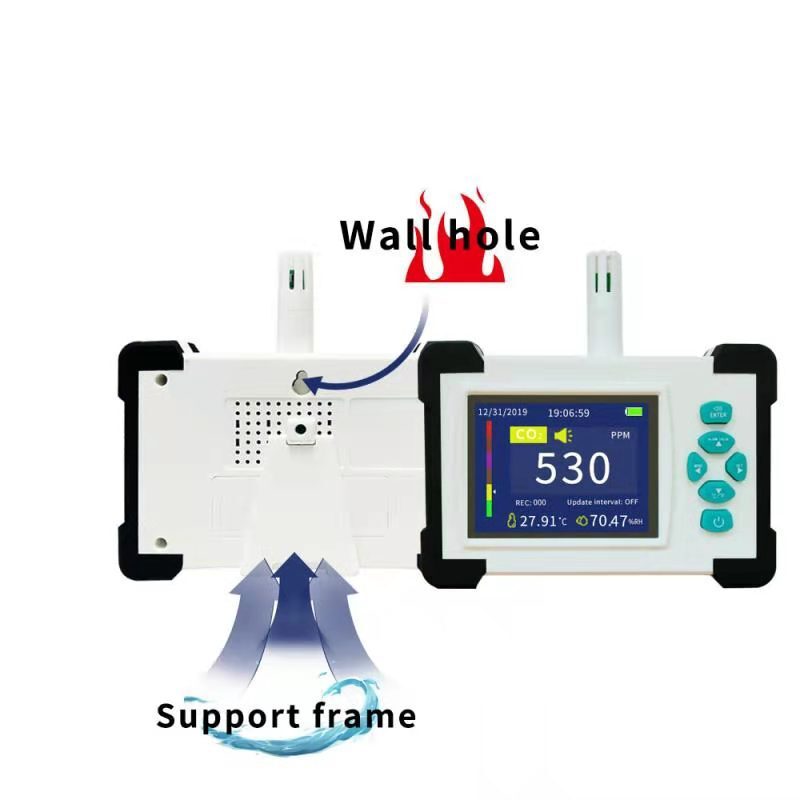 Portable analyser of air quality monitors customizing the APP multi-purpose colour screen carbon dioxide detection instrument