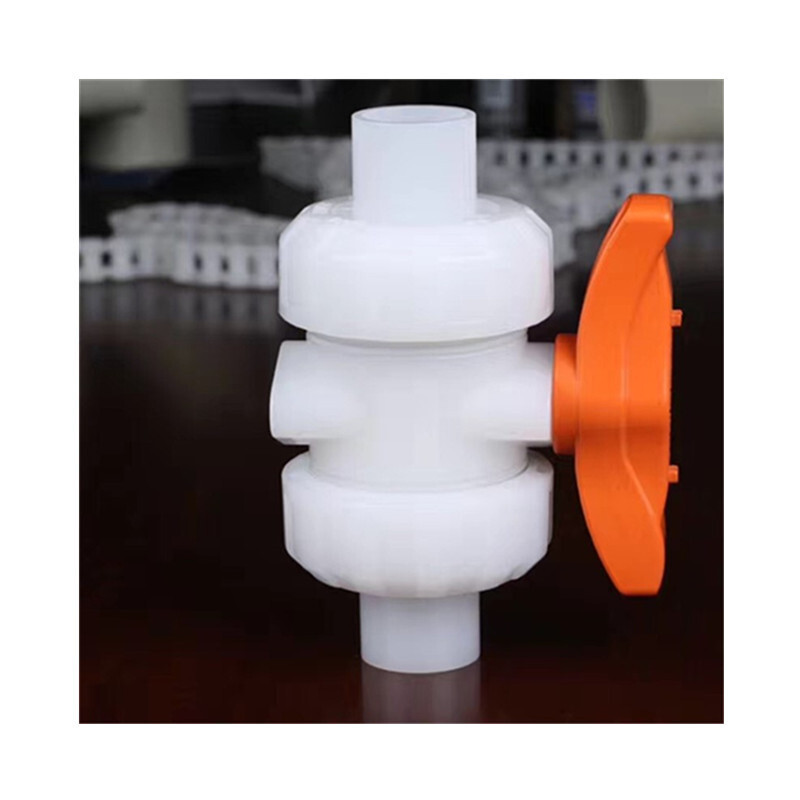 PVDF manual ball valve iron fluoride valves