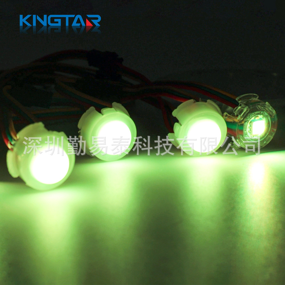 LED Full Color Point Light source 20mm mist shell perforation low pressure 5 VRGB outdoor waterproof pixel light plant