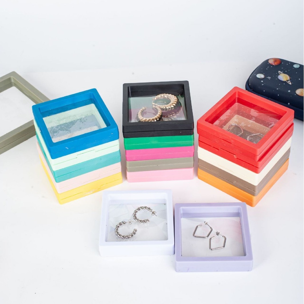 Color-transparent film suspension box jewellery for oxidizing box necklace display box