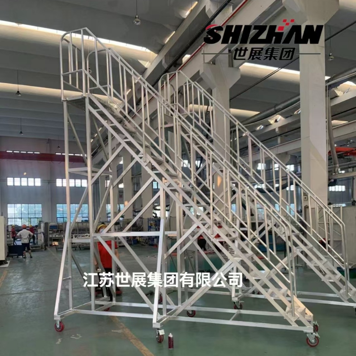 Wholesale aluminium alloy mobile platform aluminum alloy high-altitude overhaul platform warehouse can be disassembled and lifted up the ladder