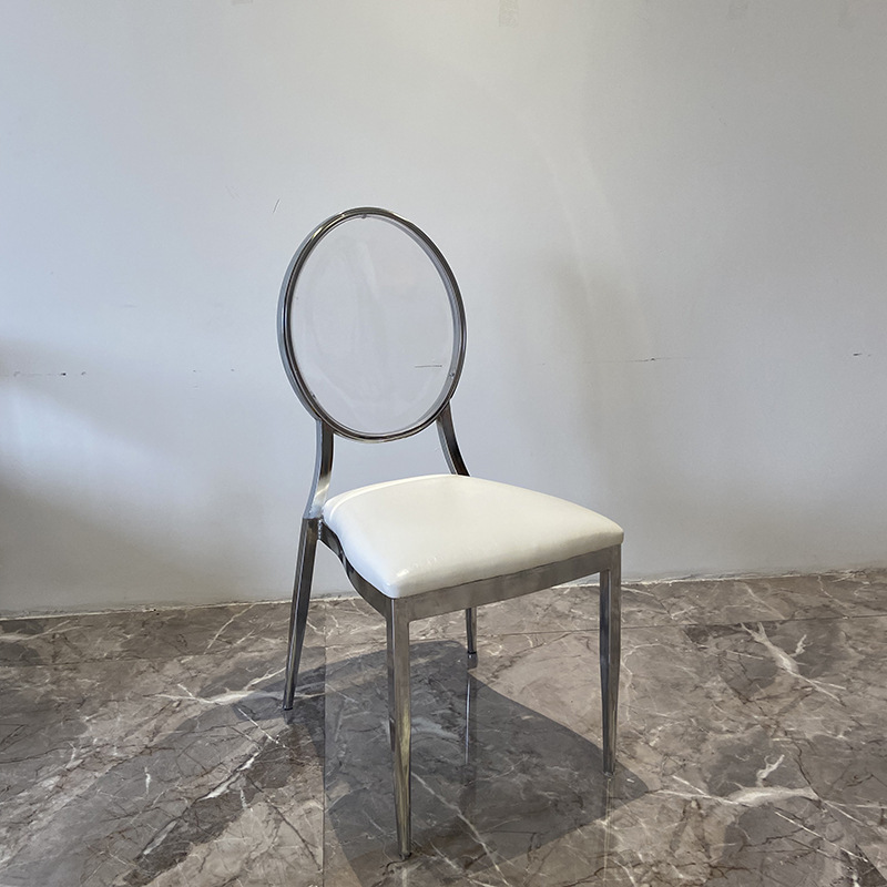 The factory directly sells the hotel dining room chair, rounded with a gold-coloured iron plating chair.