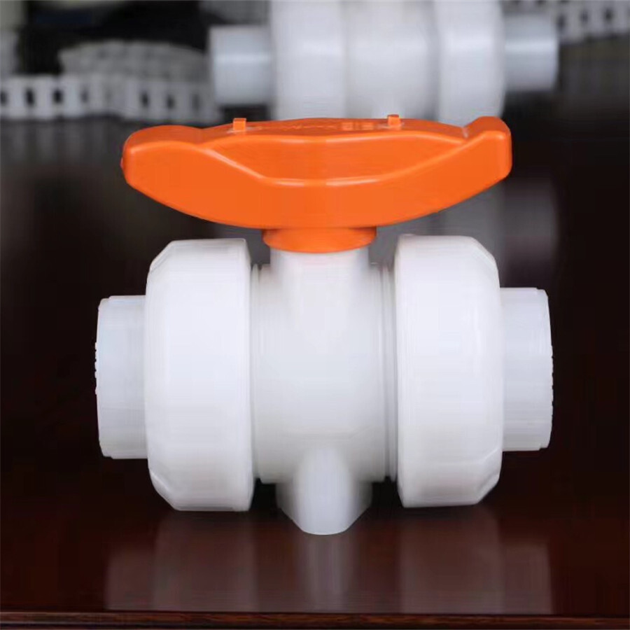 PVDF manual ball valve iron fluoride valves