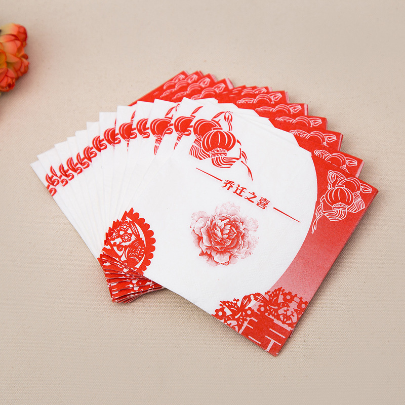 Cross-border colour napkin factory printing colourable napkins, family printing napkins