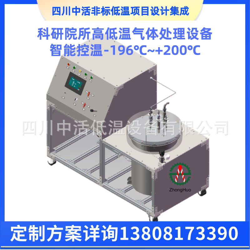 Scientific tests for high-low-temperature gas treatment equipment.