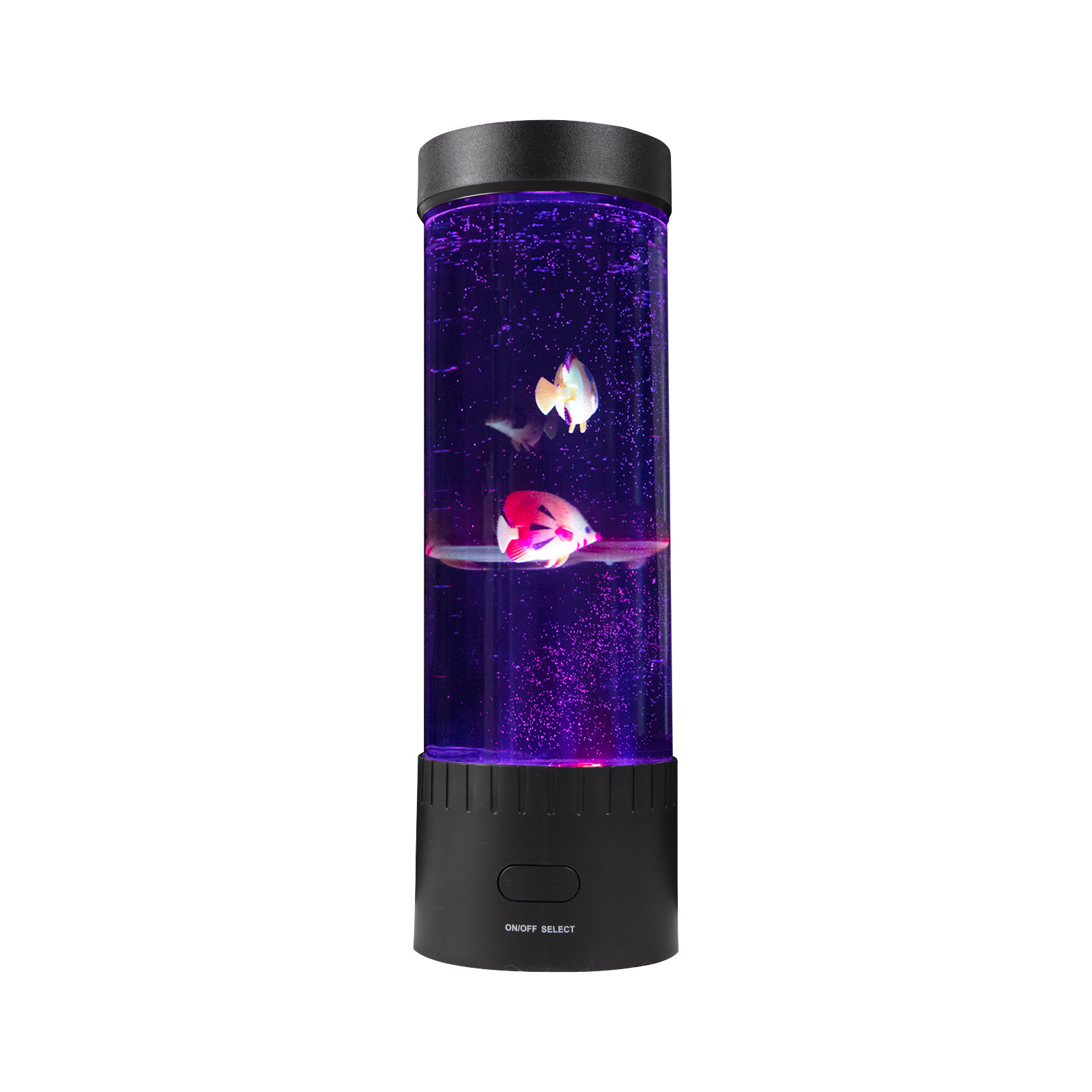 浙江厂家LED自动变色静音中号水母鱼灯直径100MM高度32CM可遥控器